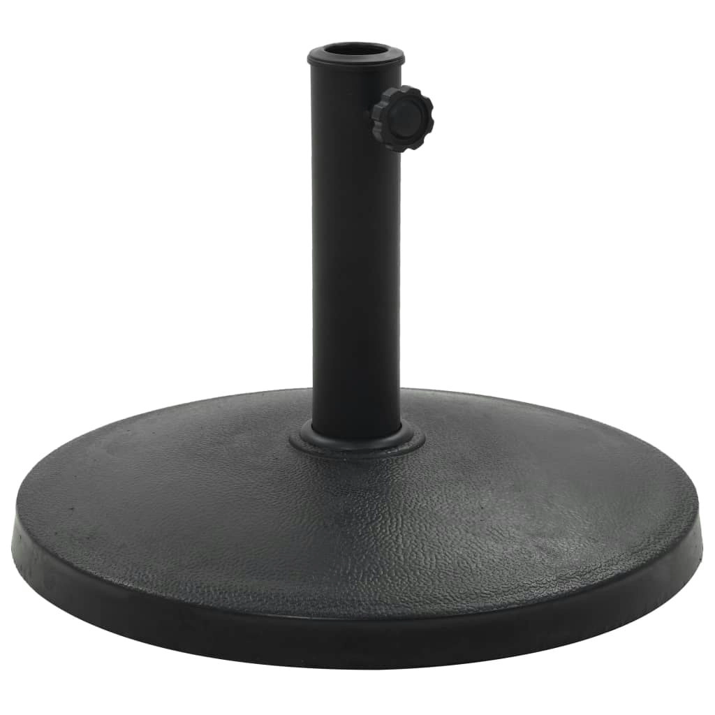 Parasol Base Round Polyresin 10 kg Black 45196