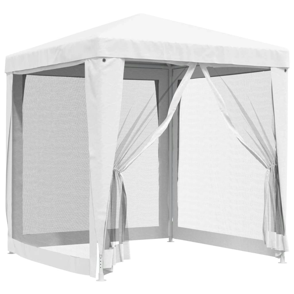 Party Tent with 4 Mesh Sidewalls 2x2 m White 48520