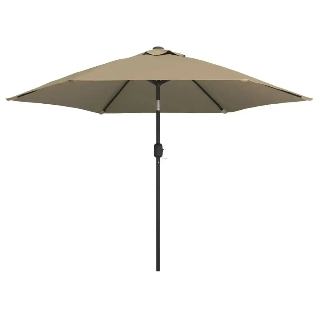 Outdoor Parasol with Metal Pole 300 cm Taupe 44500