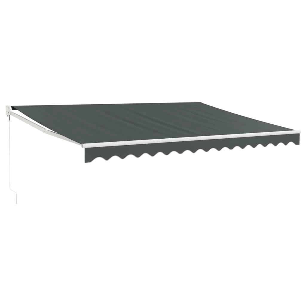 Retractable Awning Anthracite 4x3 m Fabric and Aluminium 3154438