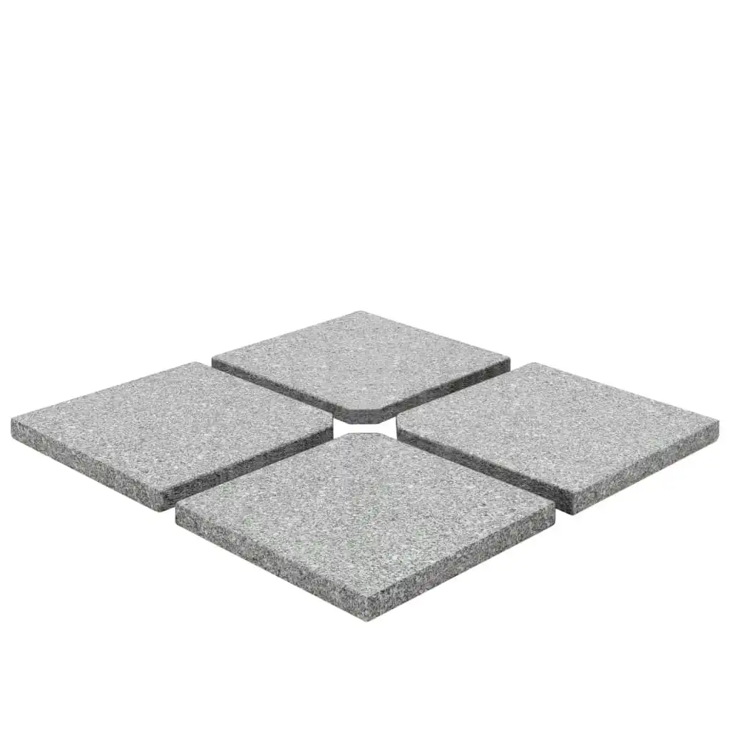 Umbrella Weight Plates 4 pcs Grey Granite Square 100 kg 276268