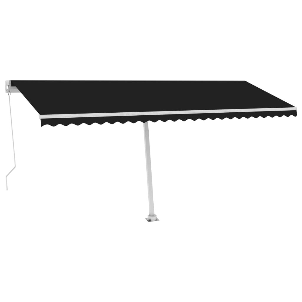 Freestanding Manual Retractable Awning 500x300 cm Anthracite 3069579