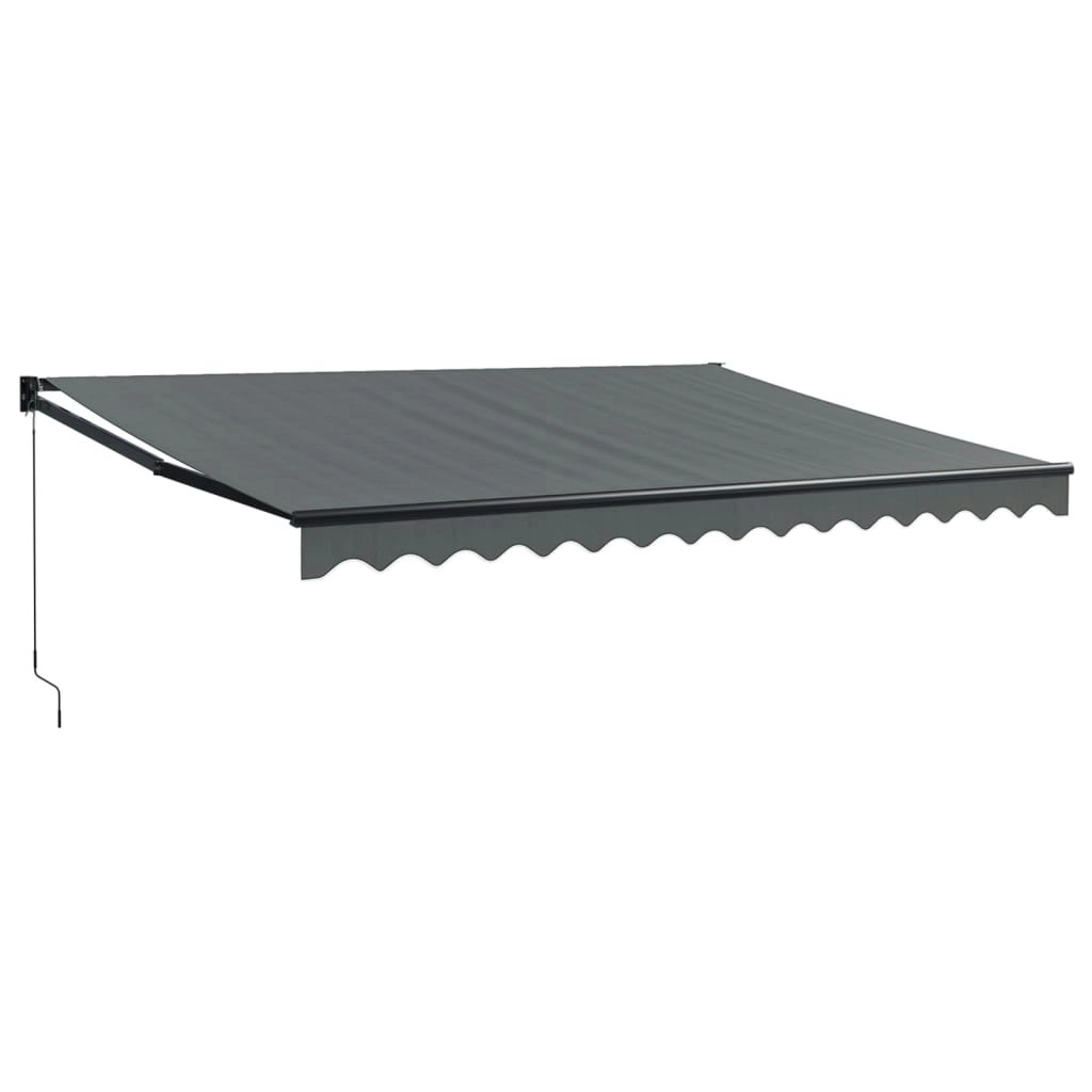 Retractable Awning Anthracite 4x3 m Fabric and Aluminium 3154463