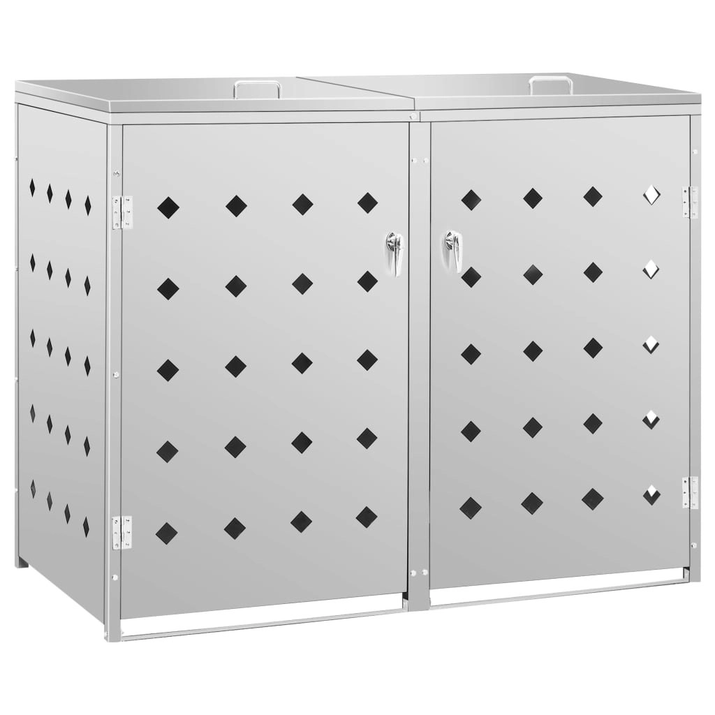 Double Wheelie Bin Shed 240 L Stainless Steel 145380