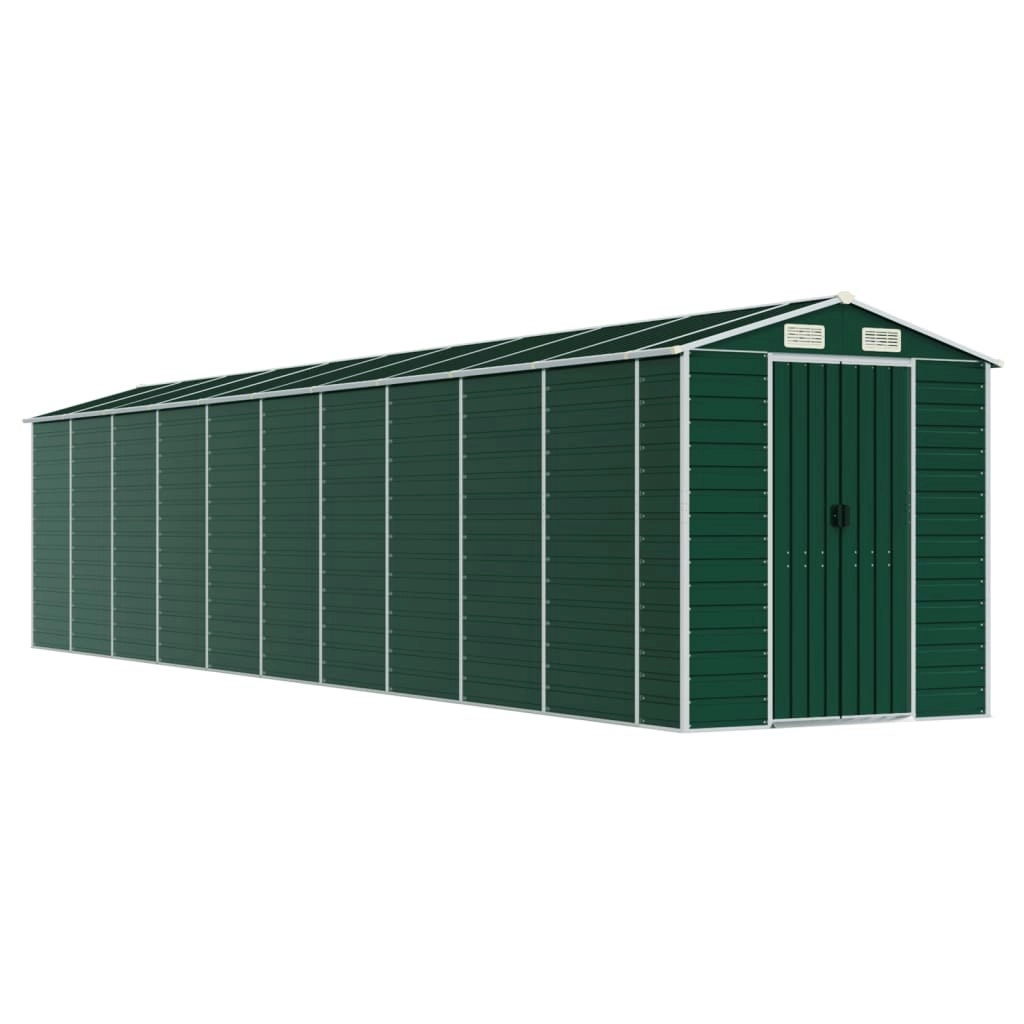 Garden Shed Green 191x895x198 cm Galvanised Steel 3188240