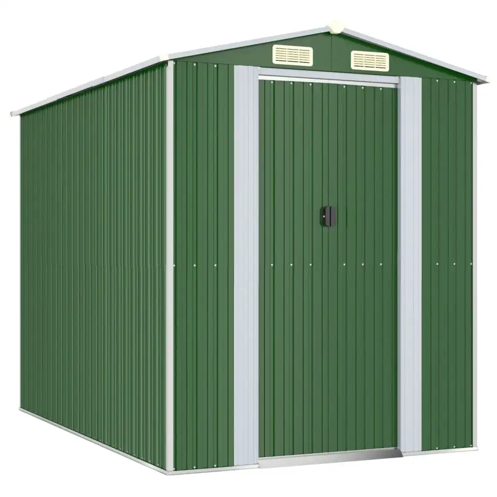 Garden Shed Green 192x274x223 cm Galvanised Steel 3147428