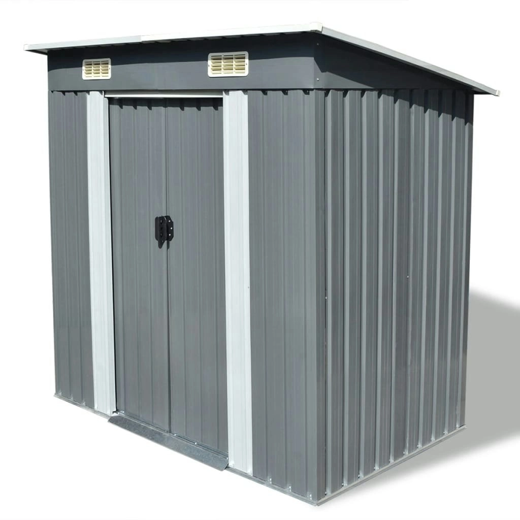 Garden Shed Grey Metal 42982