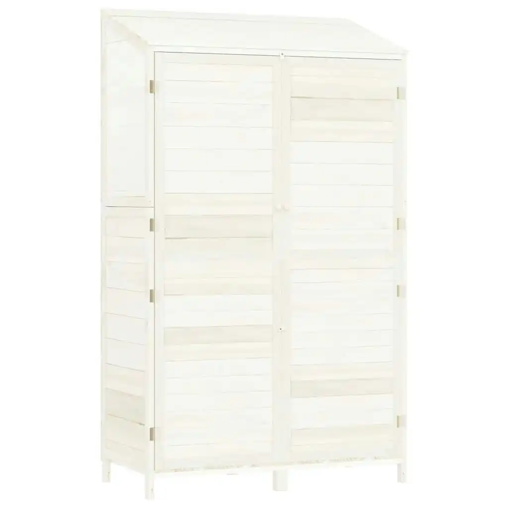 Garden Shed White 102x52x174.5 cm Solid Wood Fir 152191