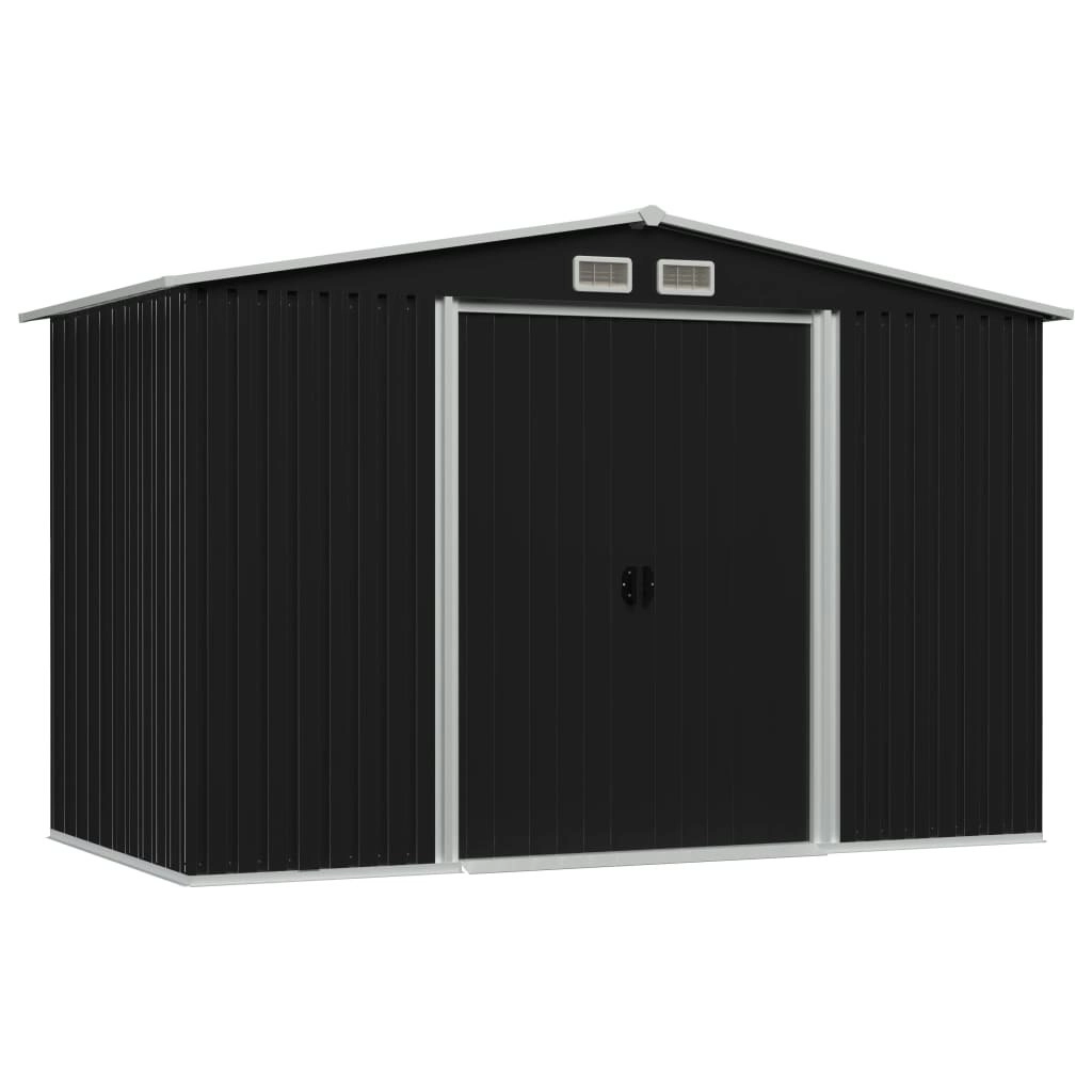 Garden Storage Shed Anthracite Steel 257x205x178 cm 47030