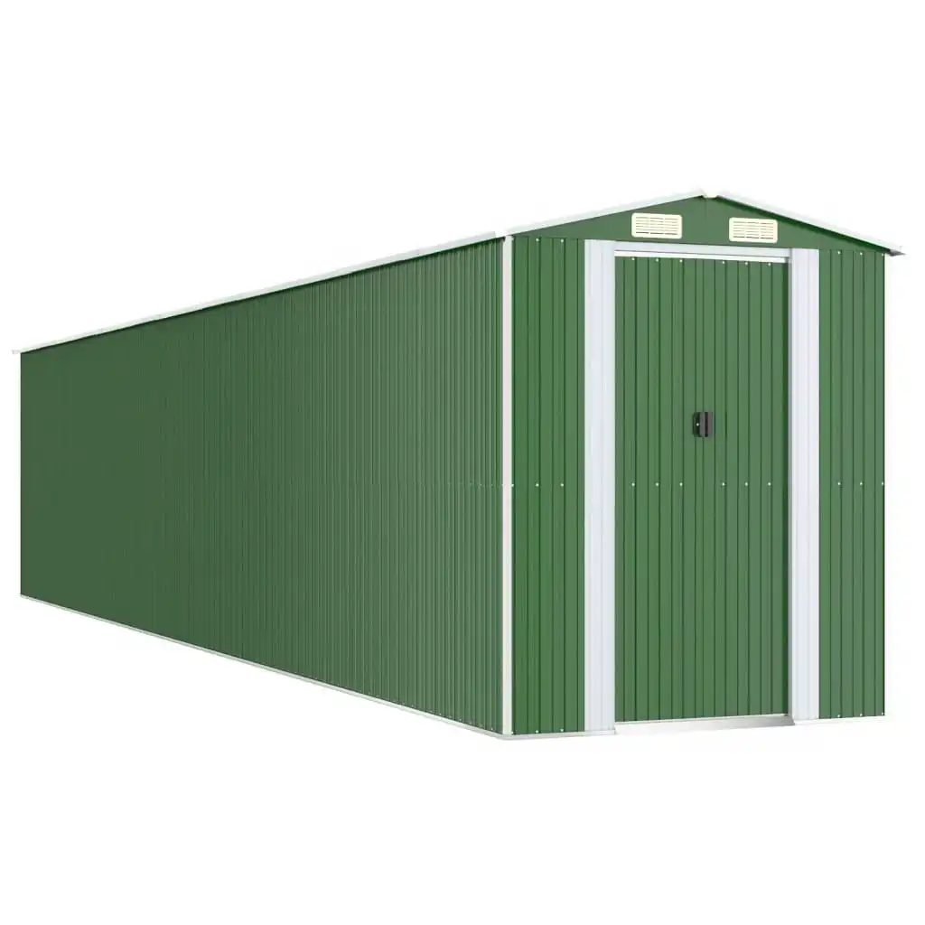 Garden Shed Green 192x1021x223 cm Galvanised Steel 3147437