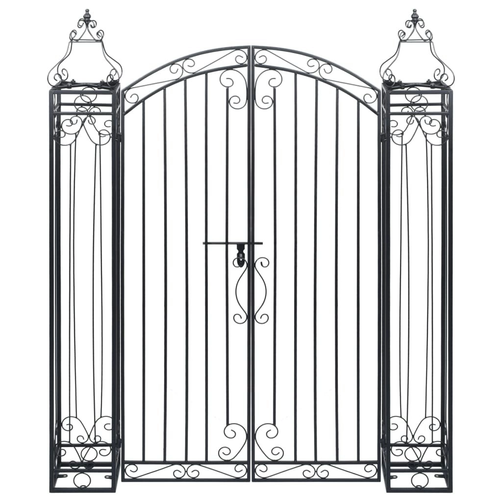 Ornamental Garden Gate Wrought Iron 122x20.5x160 cm 49420