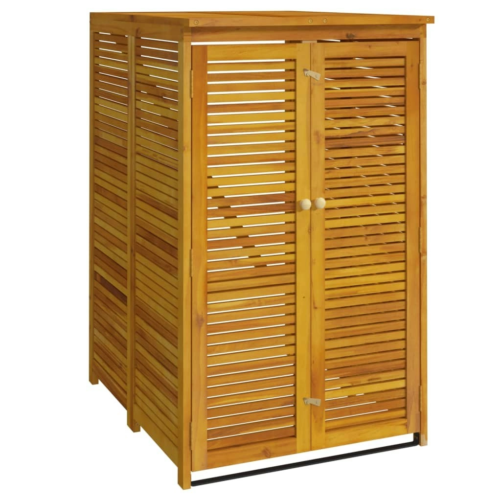 Single Garbage Bin Shed 70x89x117 cm Solid Wood Acacia 360027