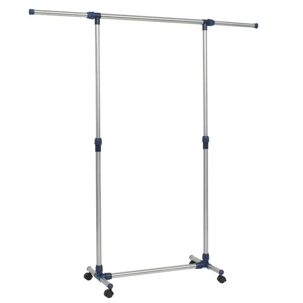 Adjustable Clothes Rack Stainless Steel 165x44x150 cm Silver 245625