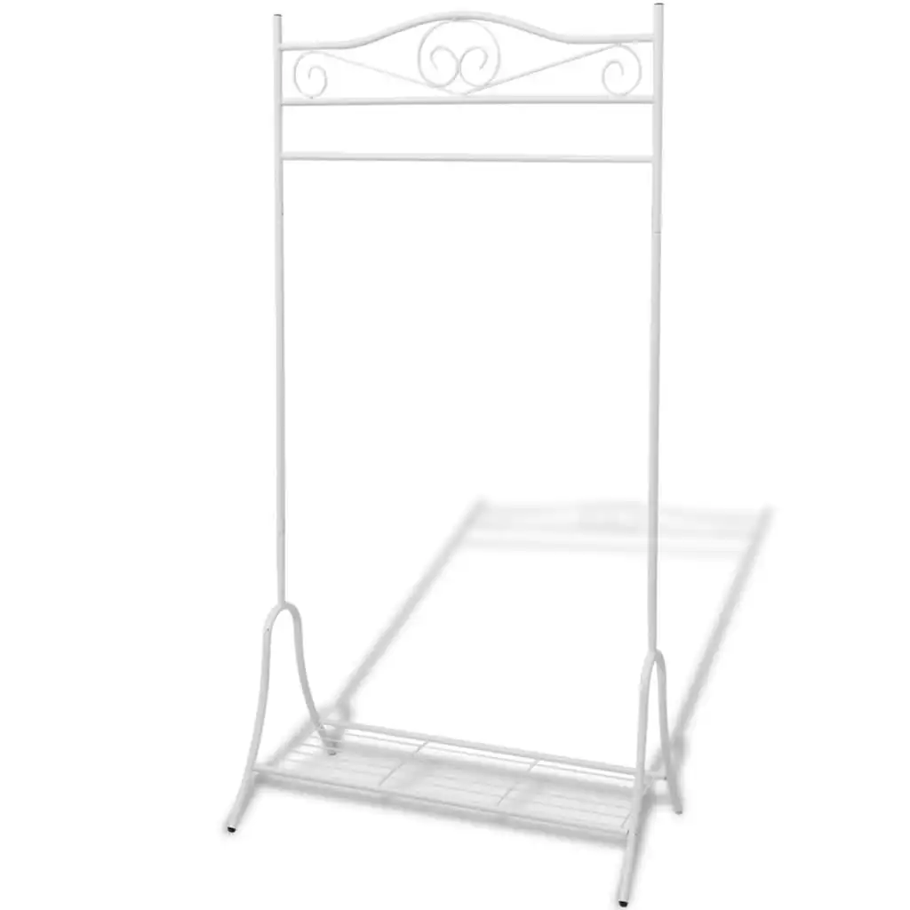 Clothing Rack White Steel 242999