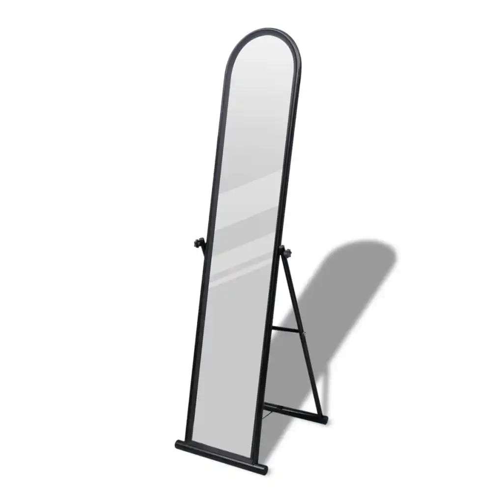 Free Standing Floor Mirror Full Length Rectangular Black 240579