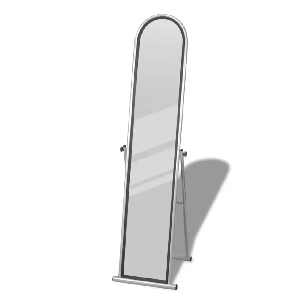 Free Standing Floor Mirror Full Length Rectangular Grey 240580