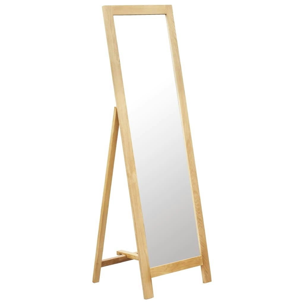 Freestanding Mirror 48x46.5x150 cm Solid Oak Wood 247454