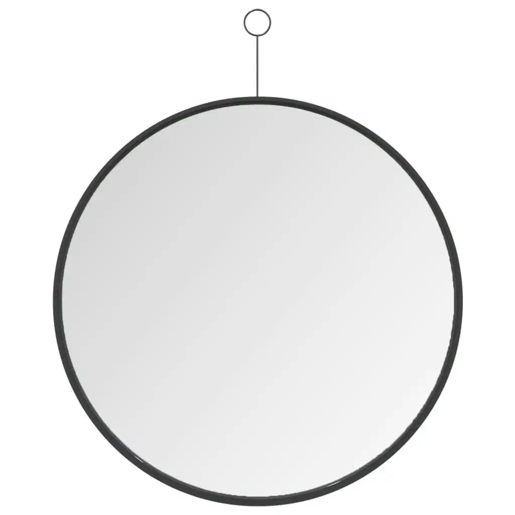 Hanging Mirror with Hook Black 50 cm 322309