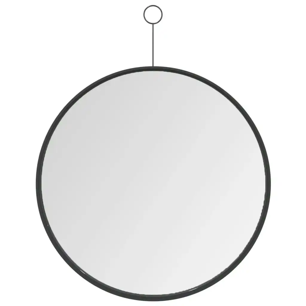 Hanging Mirror with Hook Black 40 cm 322308