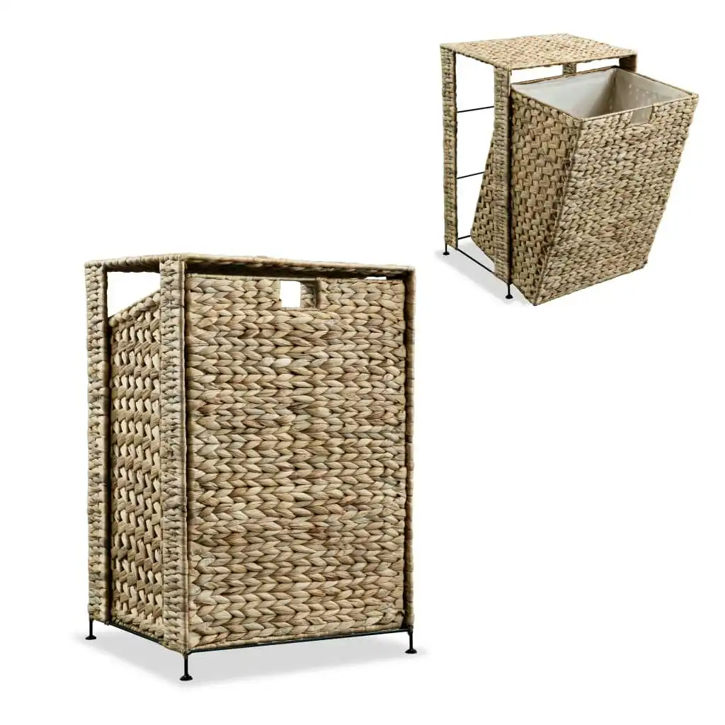 Laundry Basket 44x34x64 cm Water Hyacinth 245491