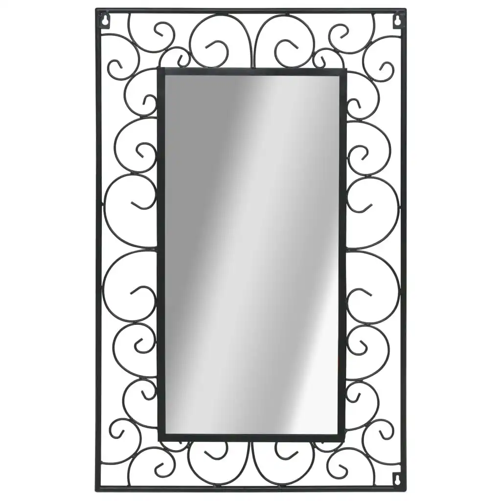 Wall Mirror Rectangular 50x80 cm Black 245921