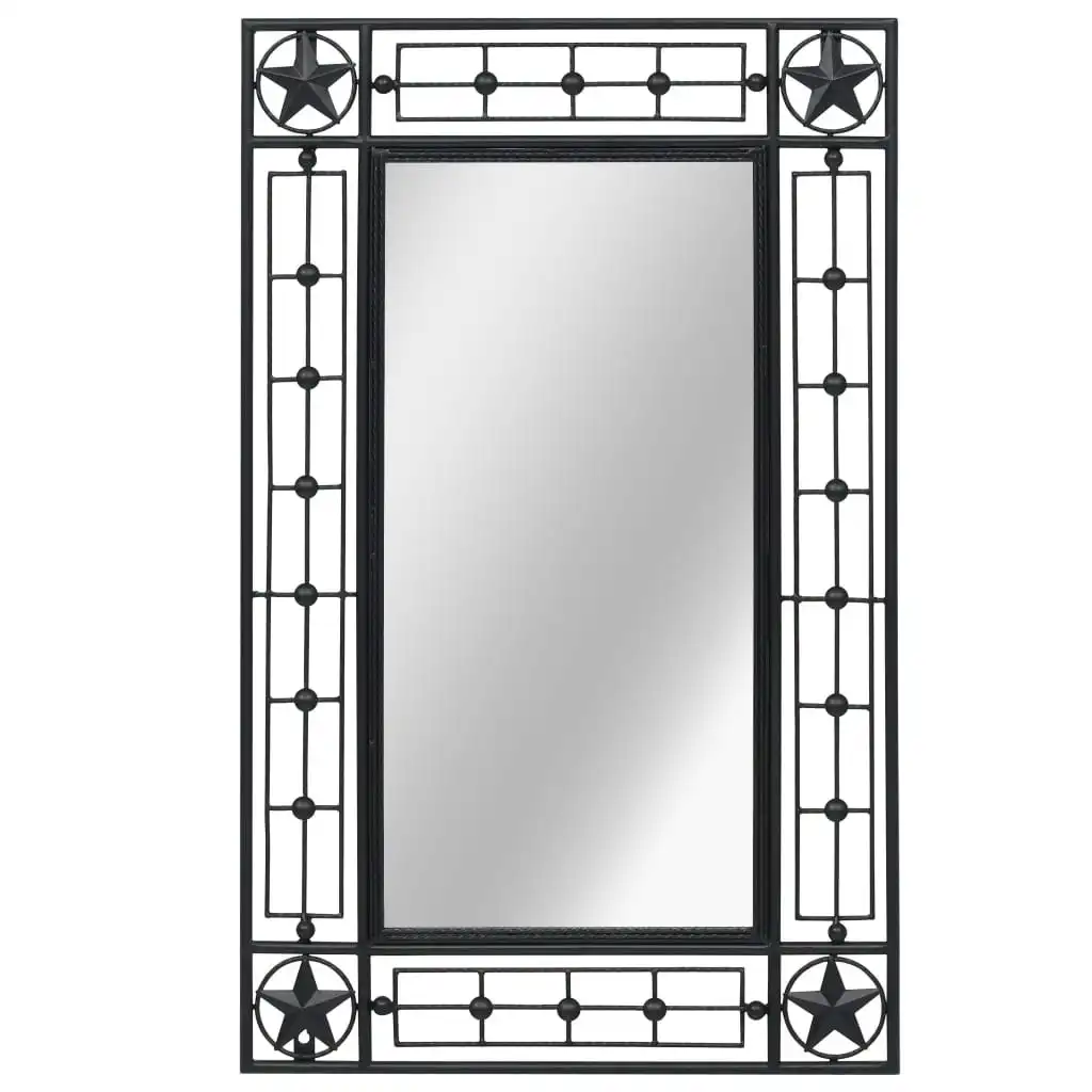 Wall Mirror Rectangular 50x80 cm Black 245925