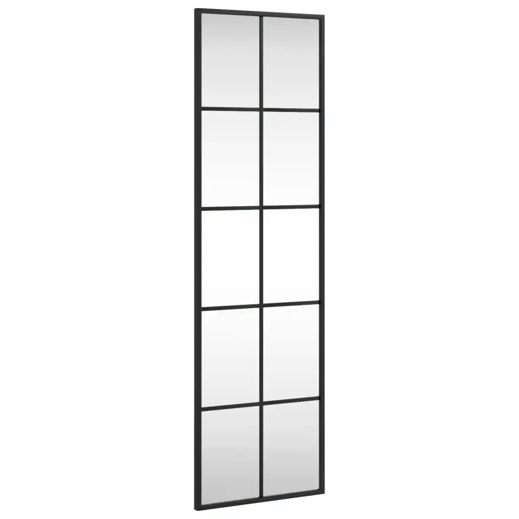 Wall Mirror Black 30x100 cm Rectangle Iron 358643