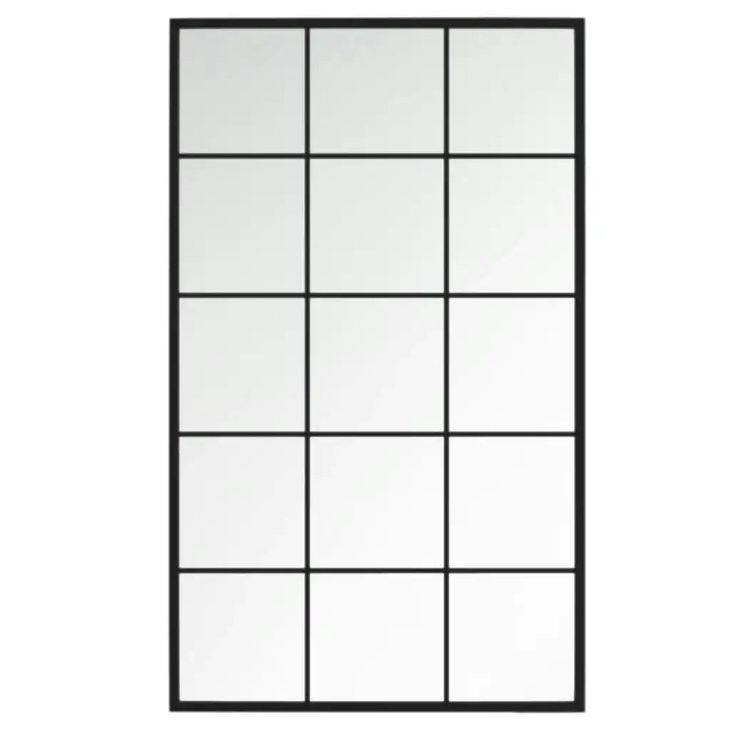 Wall Mirror Black 100x60 cm Metal 342209