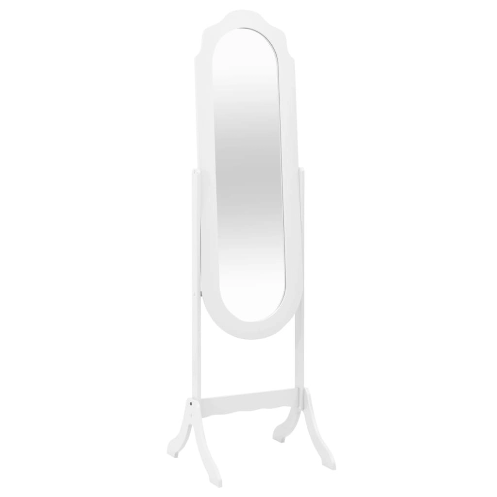 Free Standing Mirror White 45.5x47.5x160 cm Engineered Wood 353904