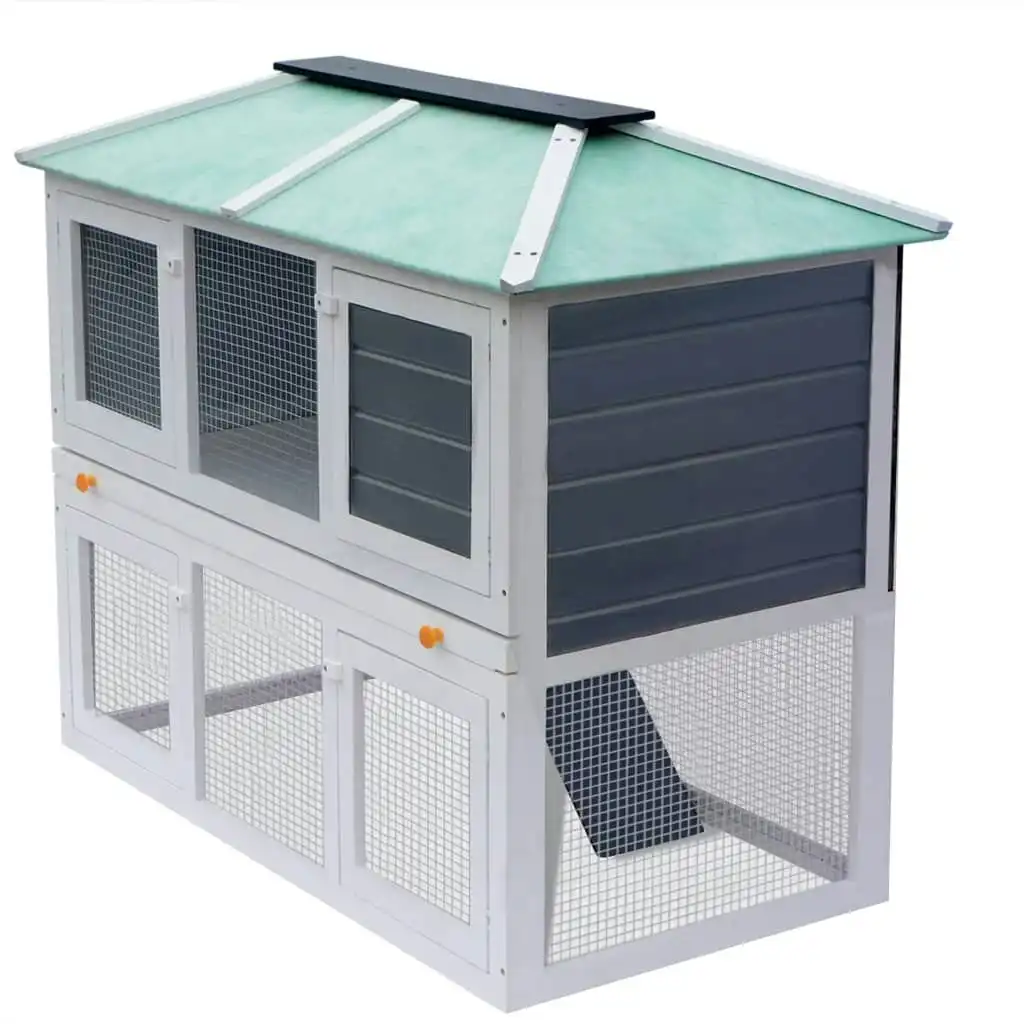 Animal Rabbit Cage Double Floor Wood 170344