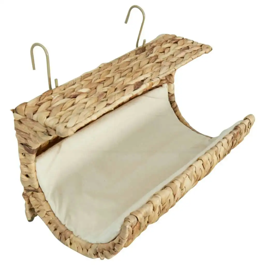 Cat Bed with Cushion Water Hyacinth 37x20x20 cm 245496