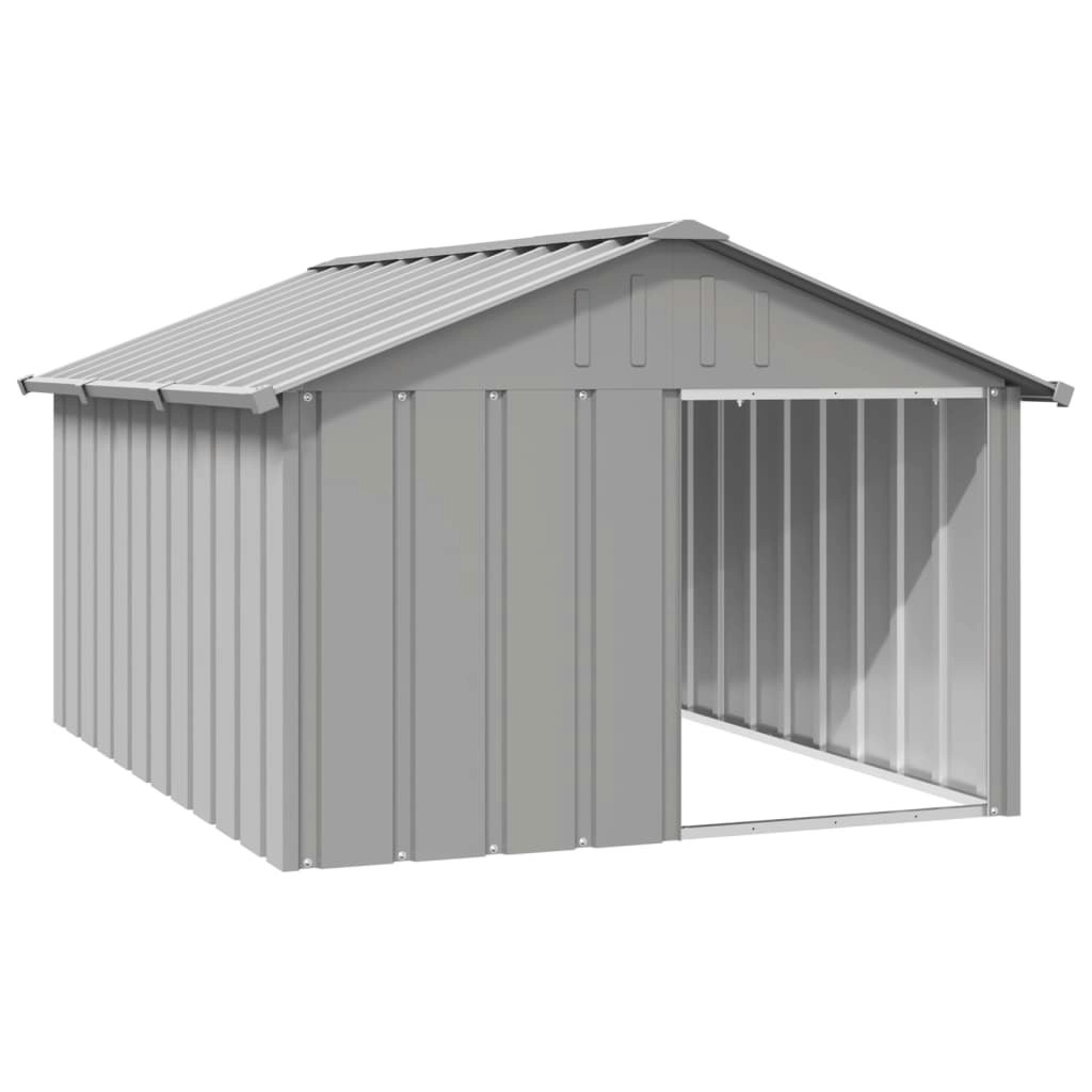 Dog House Grey 116.5x153x81.5 cm Galvanised Steel 171543