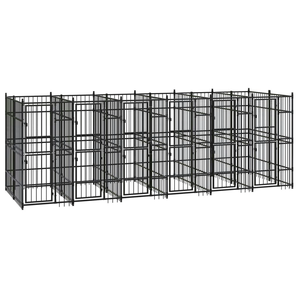 Outdoor Dog Kennel Steel 11.06 mÂ² 3097941