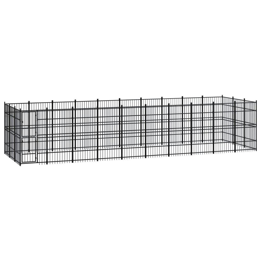 Outdoor Dog Kennel Steel 27.65 mÂ² 3097981