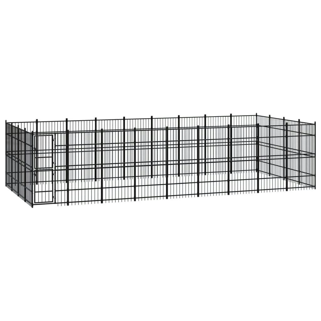 Outdoor Dog Kennel Steel 33.18 mÂ² 3097987