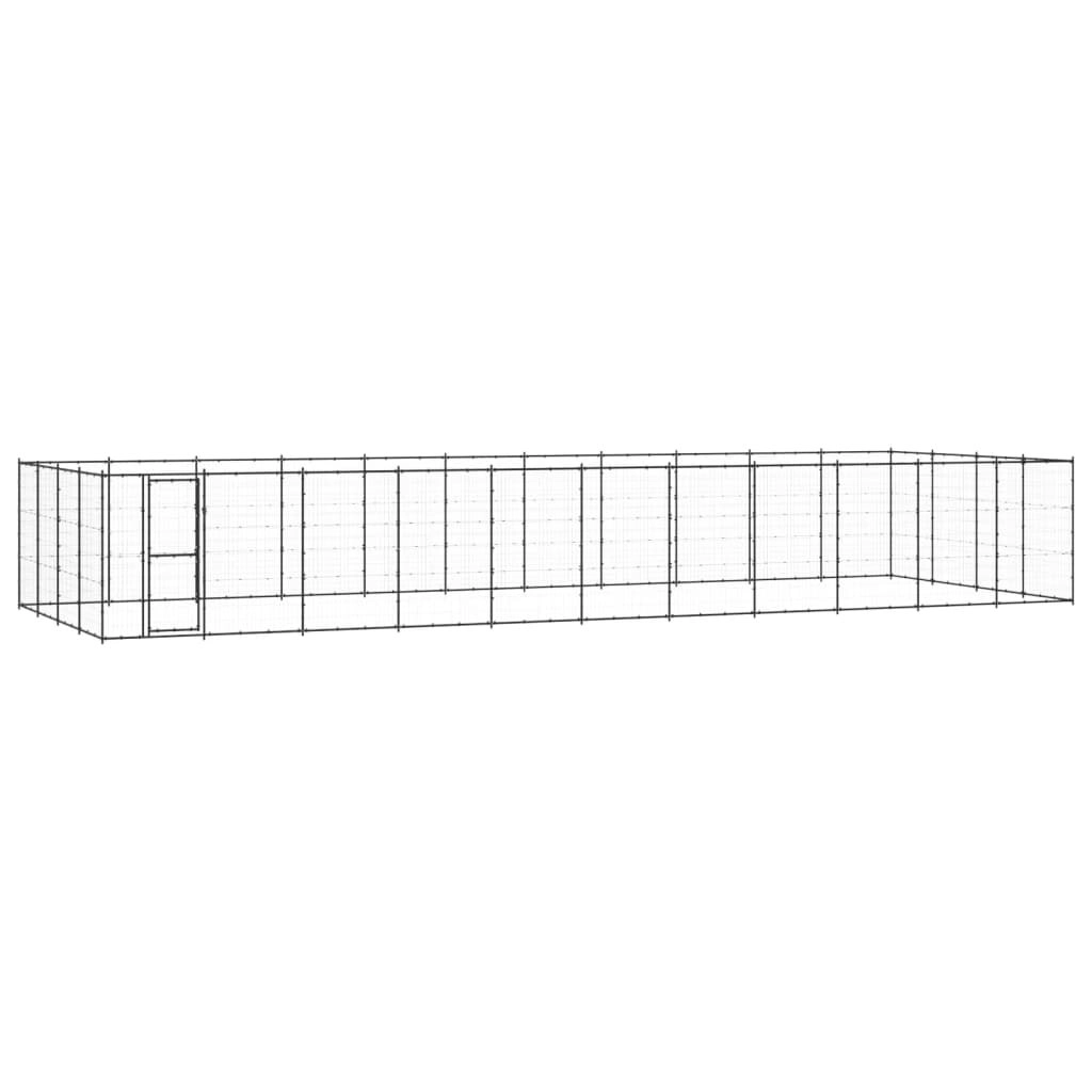 Outdoor Dog Kennel Steel 53.24 mÂ² 3082317