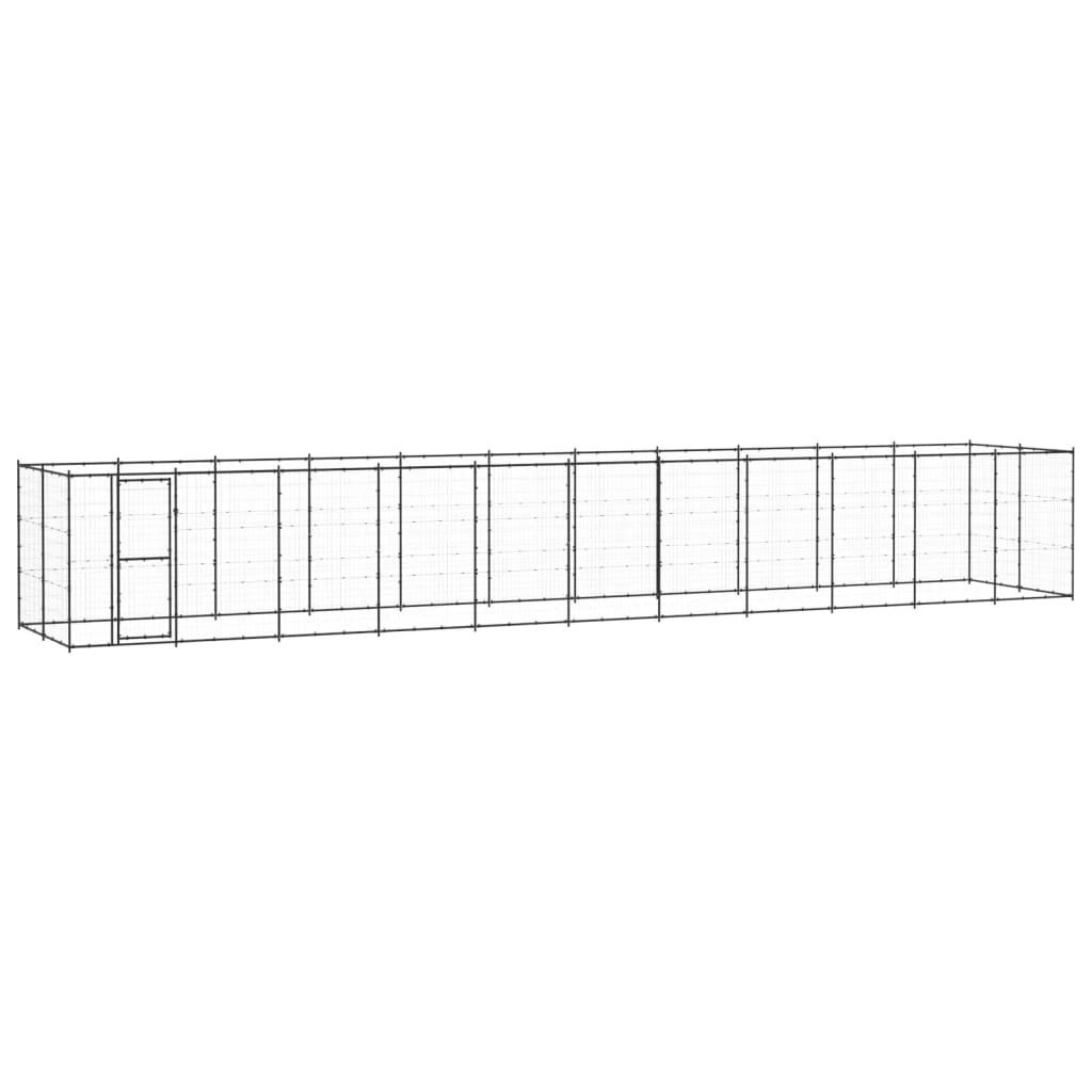 Outdoor Dog Kennel Steel 26.62 mÂ² 3082302