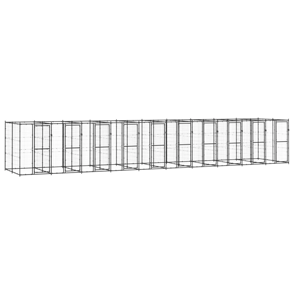 Outdoor Dog Kennel Steel 24.2 mÂ² 3082268