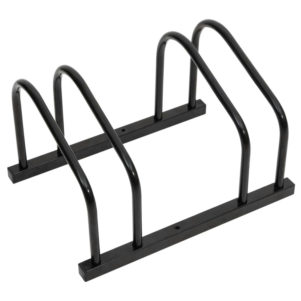 Bike Rack for 2 Bikes Black Steel 154422