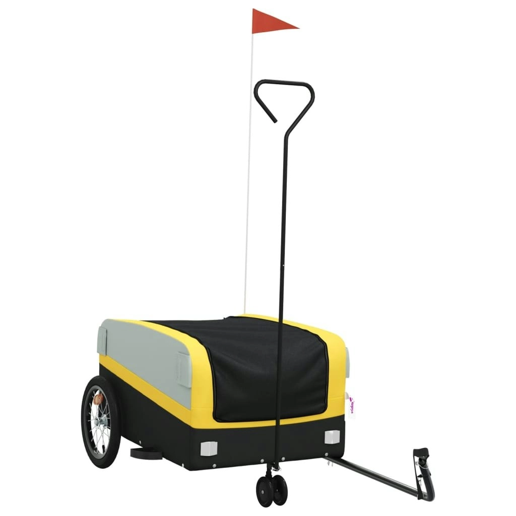 Bike Trailer Black and Yellow 45 kg Iron 94071