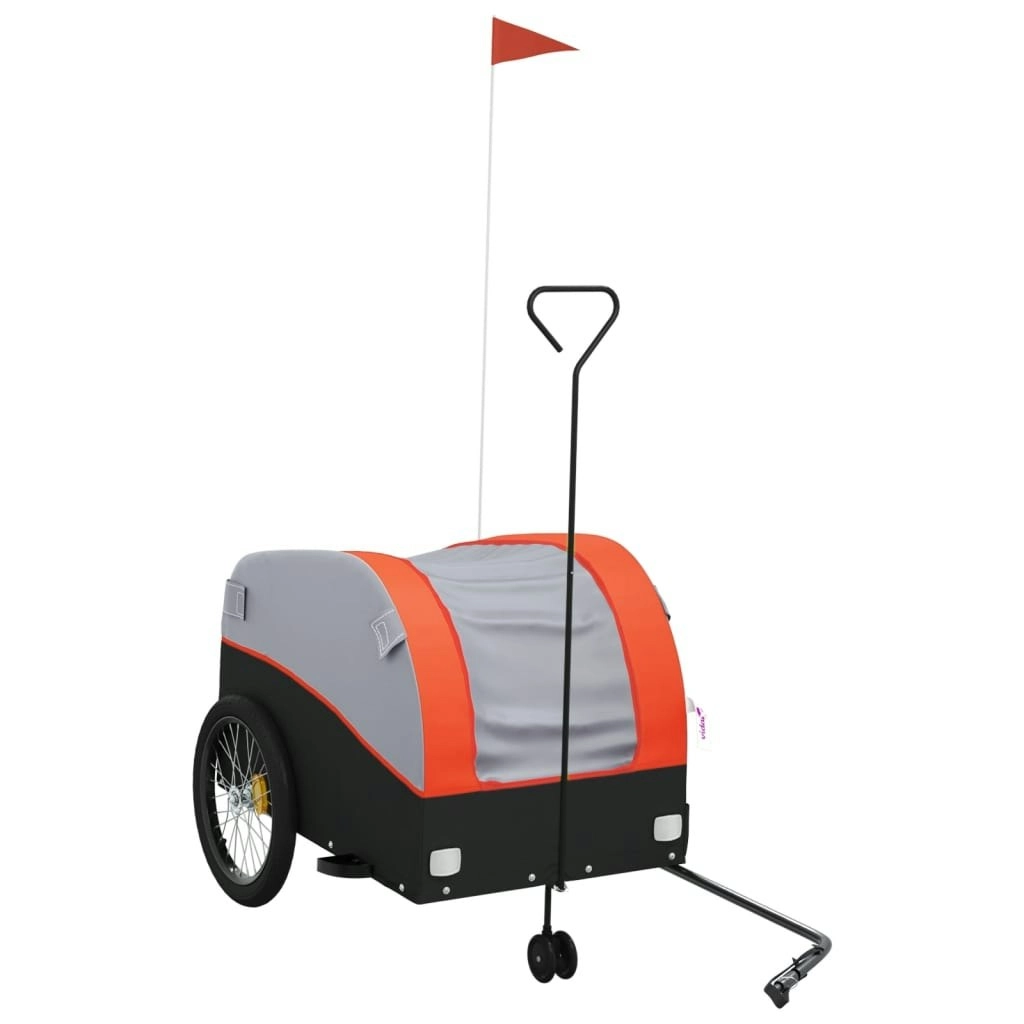 Bike Trailer Black and Orange 45 kg Iron 94152