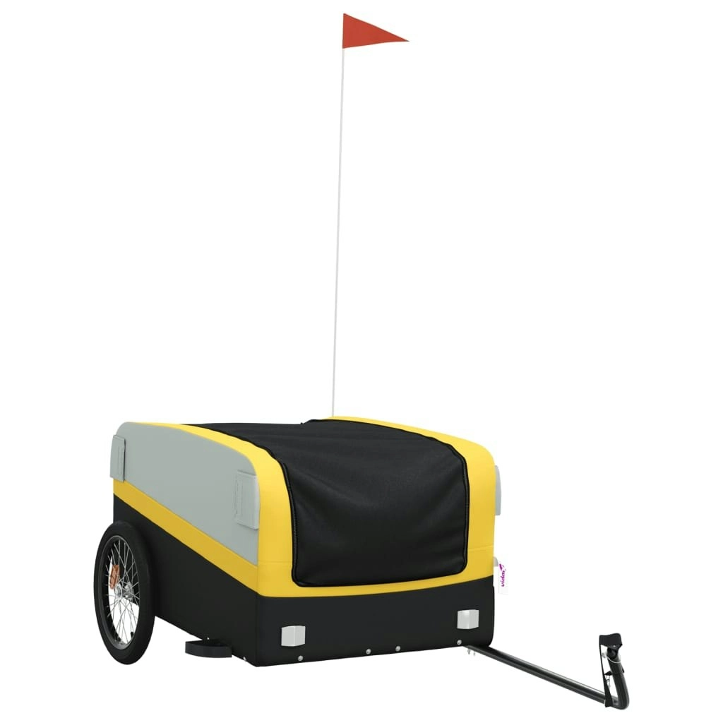 Bike Trailer Black and Yellow 45 kg Iron 94050