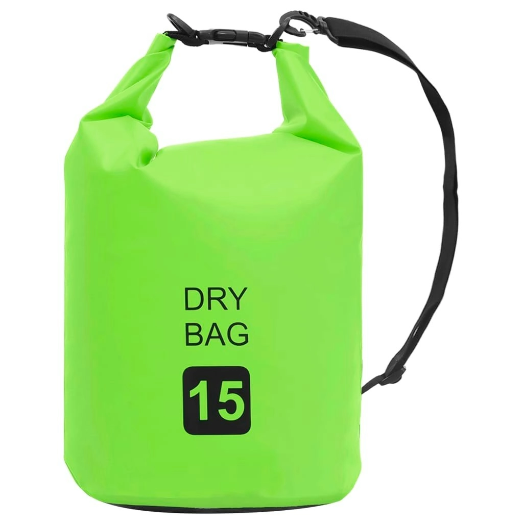 Dry Bag Green 15 L PVC 92781