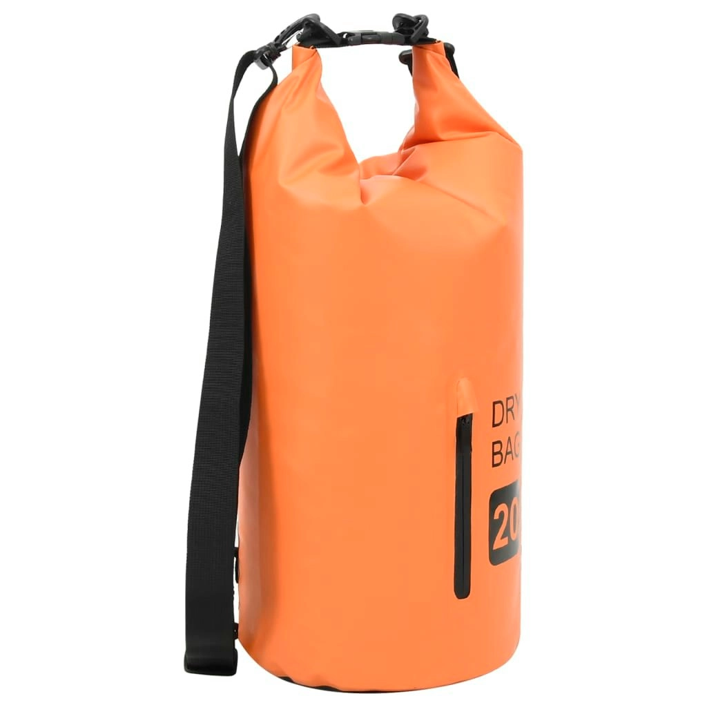 Dry Bag with Zipper Orange 20 L PVC 92785