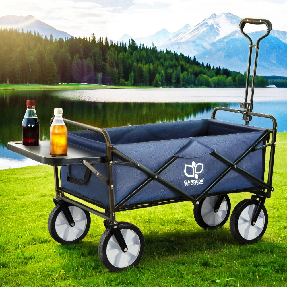 Gardeon Garden Cart with Cup Holders Blue