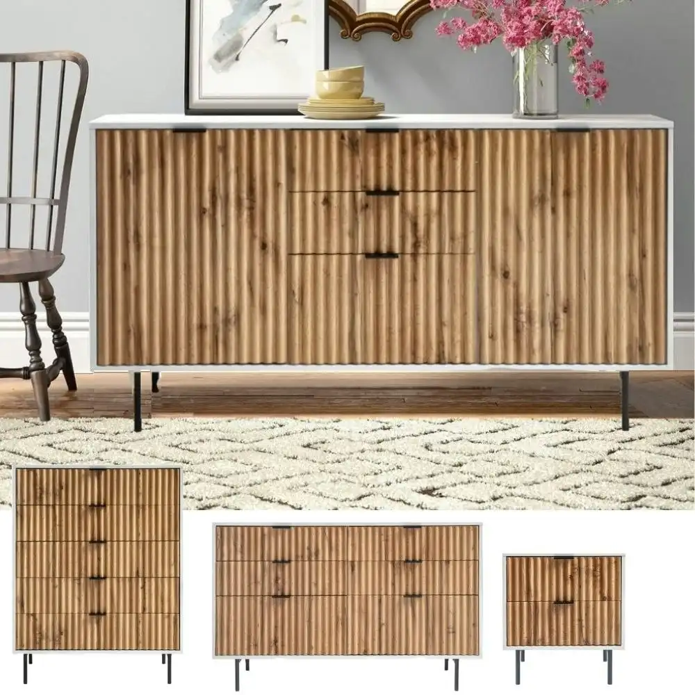 Chelsea Buffet Sideboard, 6-drawer chest, 5 drawer chest, bedside storage bundle