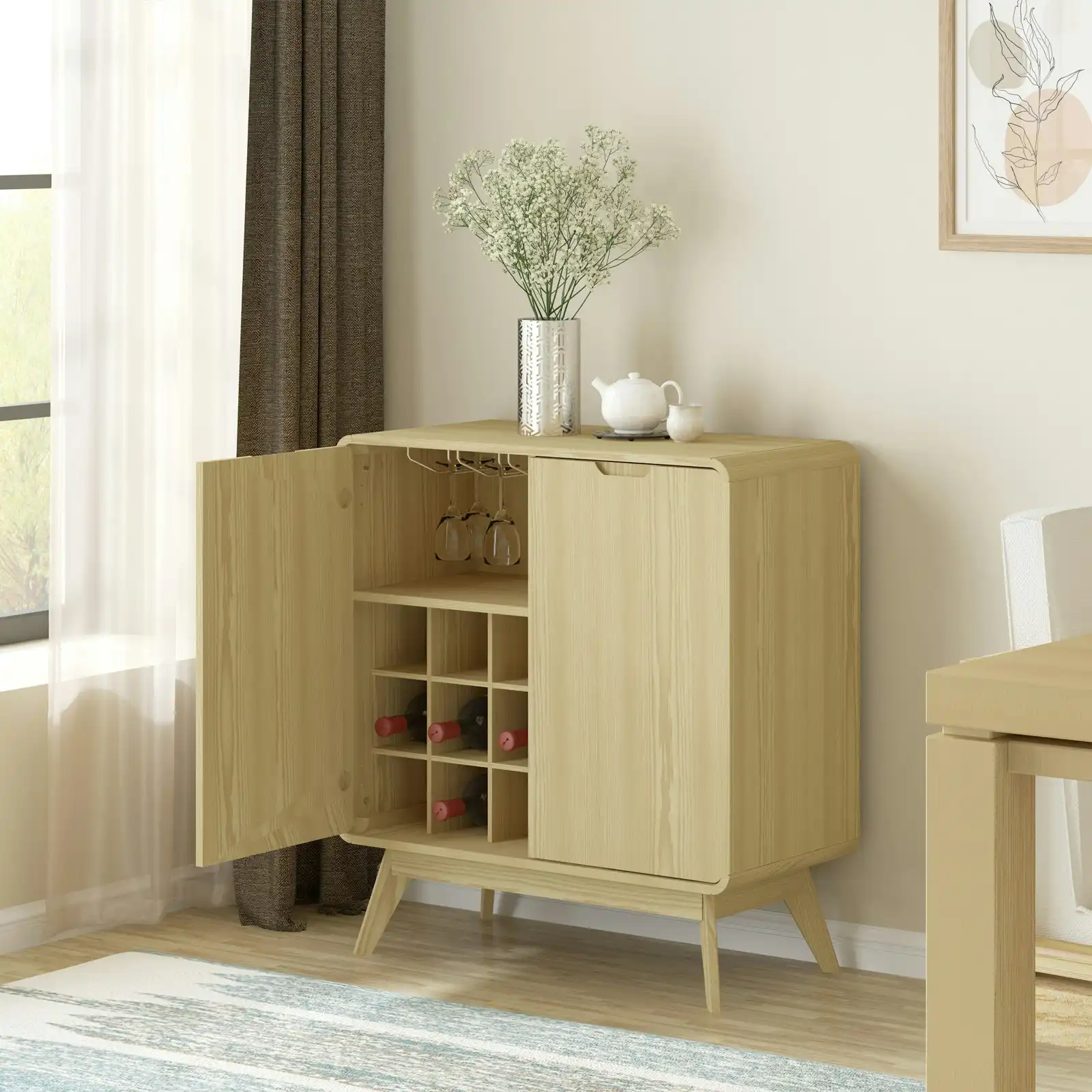 Japandi Sideboard Wine Storage Cabinet