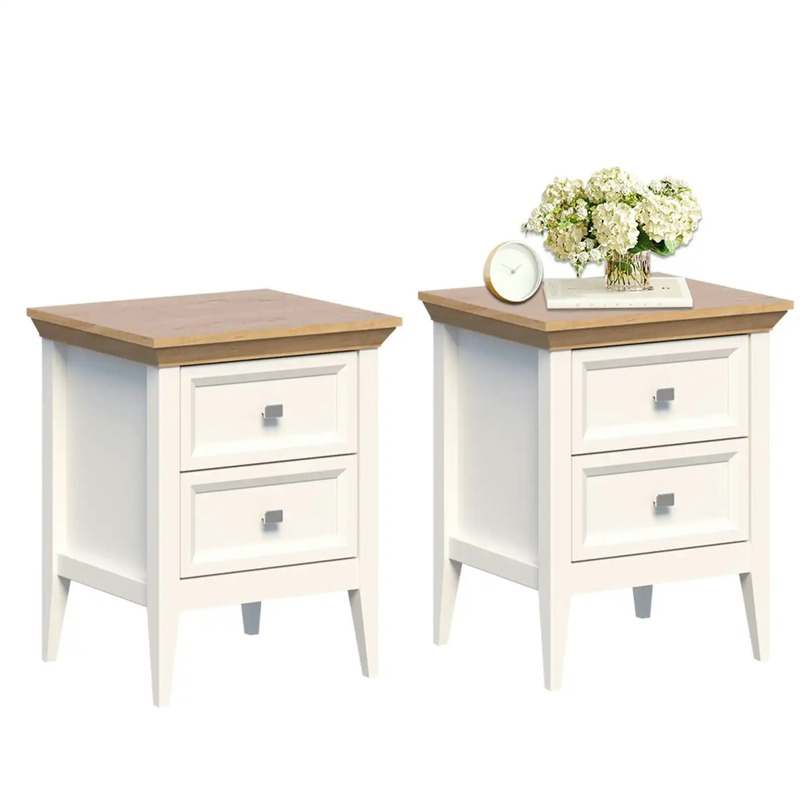 Cosmoliving Coogee 2 Drawer Bedside Table Set of 2