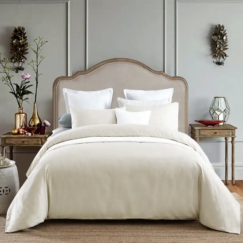 100% Bamboo Silk Feel Soft Doona Quilt Cover Set Beige