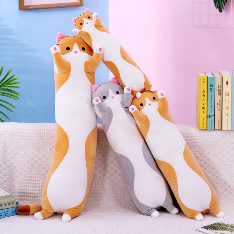 Super Cute Soft Cat Long Shape Plush Toy Pillow Cushion 90cm 110cm 130cm